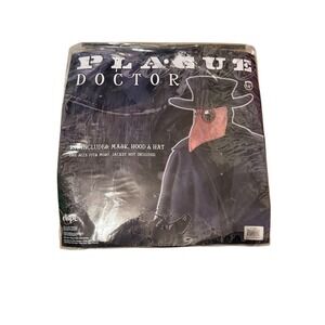 Adult Elope Plague Doctor Mask and Hat Halloween Costume Accessory Kit**no hood